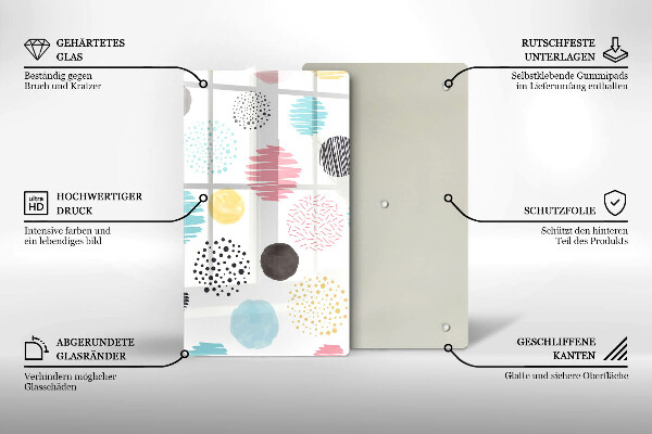 Protège plaque de cuisson Formes peintes