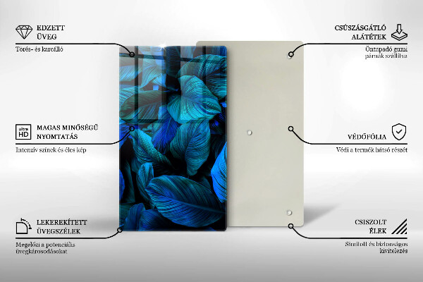 Protège plaque de cuisson Feuilles de végétation de la jungle