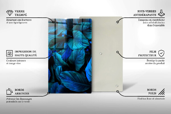 Protège plaque de cuisson Feuilles de végétation de la jungle