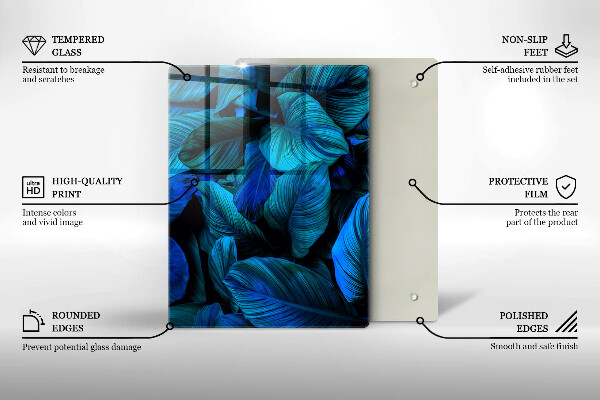 Protège plaque de cuisson Feuilles de végétation de la jungle