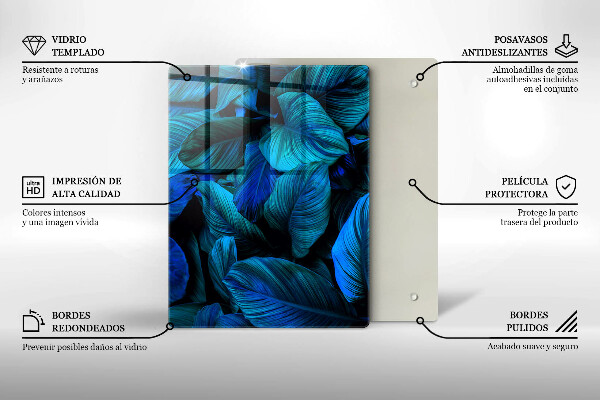 Protège plaque de cuisson Feuilles de végétation de la jungle