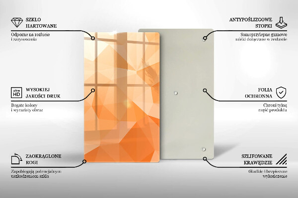 Protège plaque de cuisson Fond géométrique