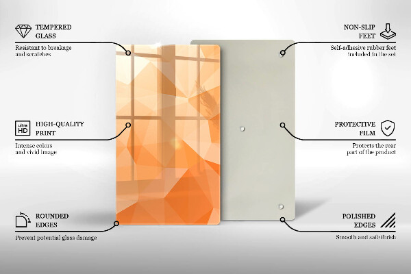 Protège plaque de cuisson Fond géométrique