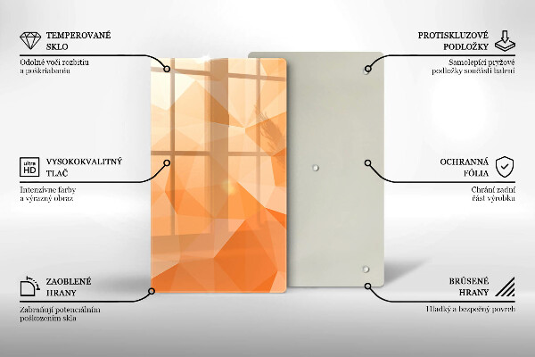 Protège plaque de cuisson Fond géométrique