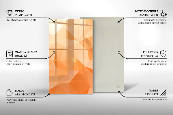 Protège plaque de cuisson Fond géométrique