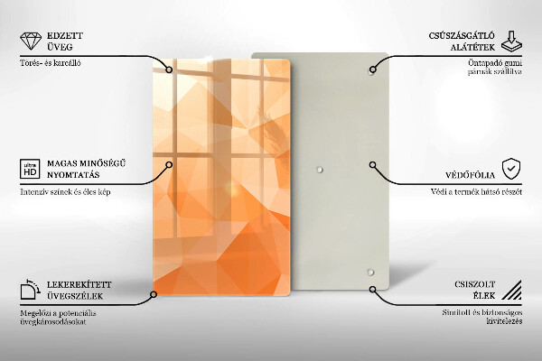 Protège plaque de cuisson Fond géométrique