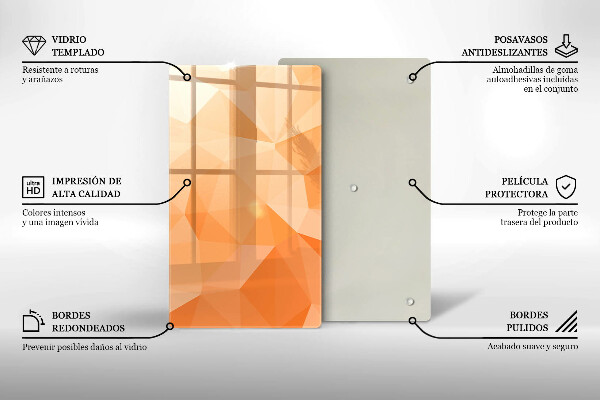 Protège plaque de cuisson Fond géométrique