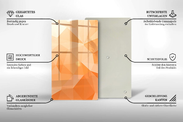 Protège plaque de cuisson Fond géométrique