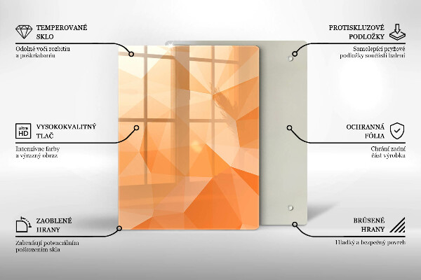 Protège plaque de cuisson Fond géométrique