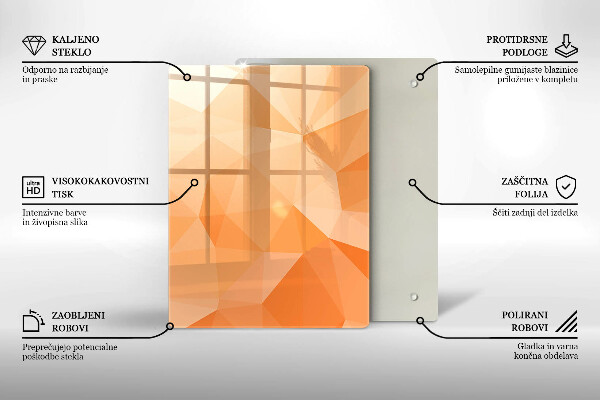 Protège plaque de cuisson Fond géométrique
