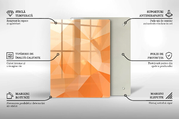 Protège plaque de cuisson Fond géométrique