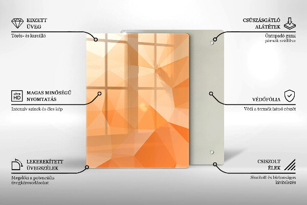 Protège plaque de cuisson Fond géométrique