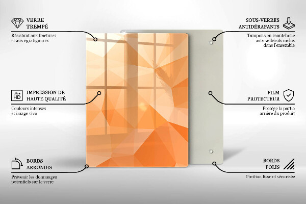 Protège plaque de cuisson Fond géométrique