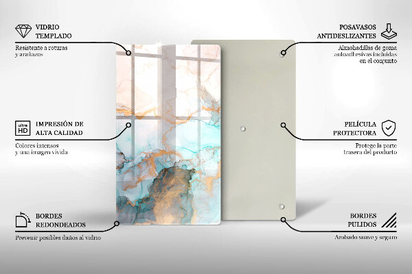 Protège plaque de cuisson Abstraction de marbre