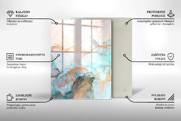 Protège plaque de cuisson Abstraction de marbre