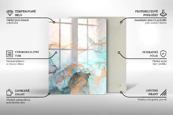 Protège plaque de cuisson Abstraction de marbre