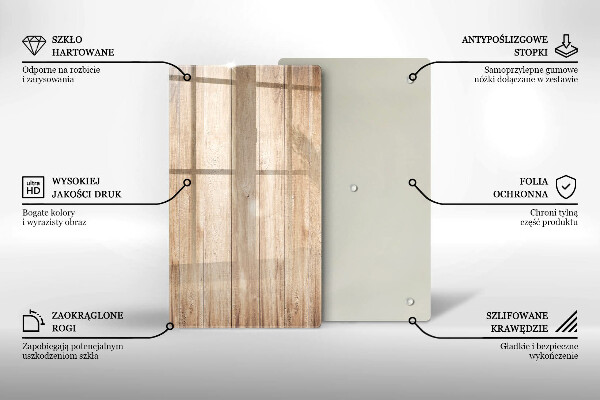 Protège plaque de cuisson Planches de bois