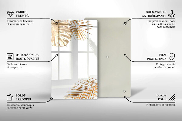 Protège plaque de cuisson feuilles d'or