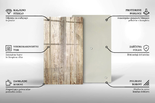 Protège plaque de cuisson Planches de bois