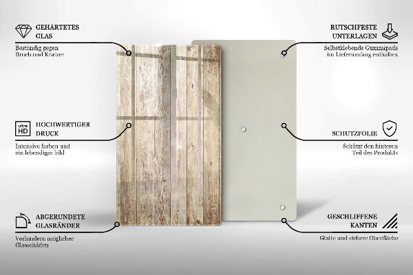 Protège plaque de cuisson Planches de bois