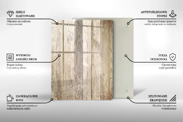 Protège plaque de cuisson Planches de bois