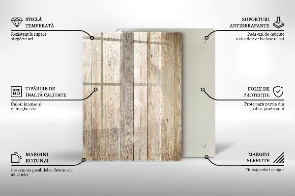 Protège plaque de cuisson Planches de bois