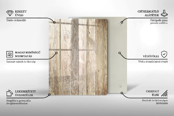 Protège plaque de cuisson Planches de bois