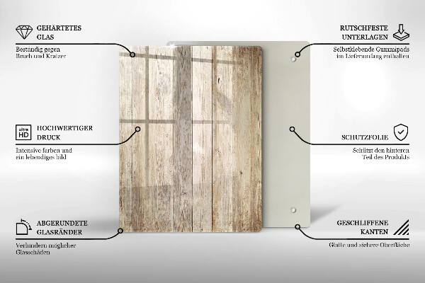 Protège plaque de cuisson Planches de bois