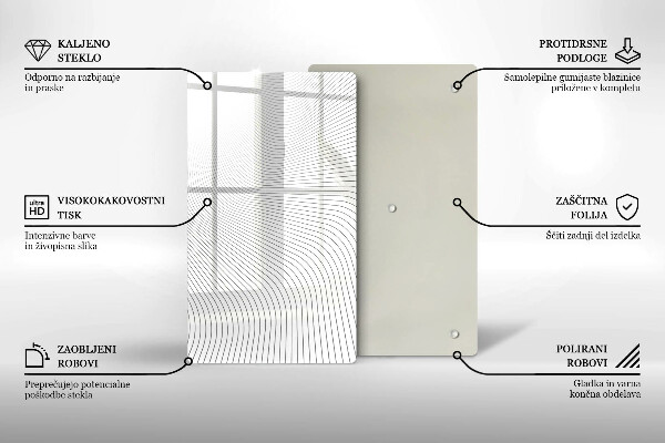 Protège plaque de cuisson Modèle de lignes modernes