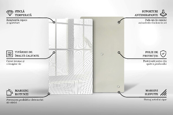 Protège plaque de cuisson Modèle de lignes modernes