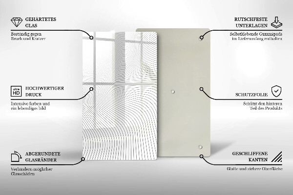 Protège plaque de cuisson Modèle de lignes modernes