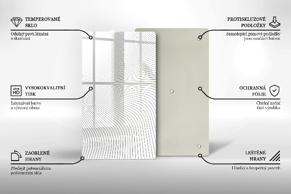 Protège plaque de cuisson Modèle de lignes modernes