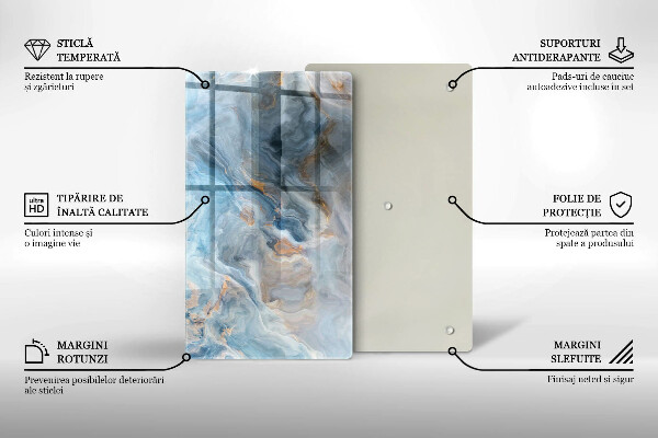 Protège plaque de cuisson Texture de marbre