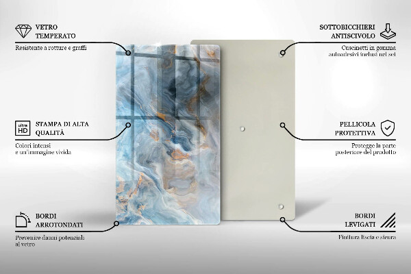 Protège plaque de cuisson Texture de marbre