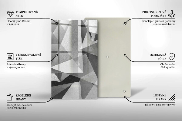 Protège plaque de cuisson Abstraction concrète et nette