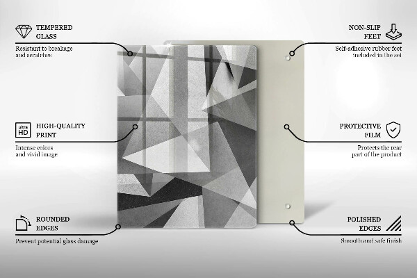Protège plaque de cuisson Abstraction concrète et nette