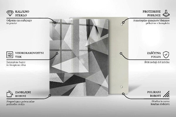 Protège plaque de cuisson Abstraction concrète et nette