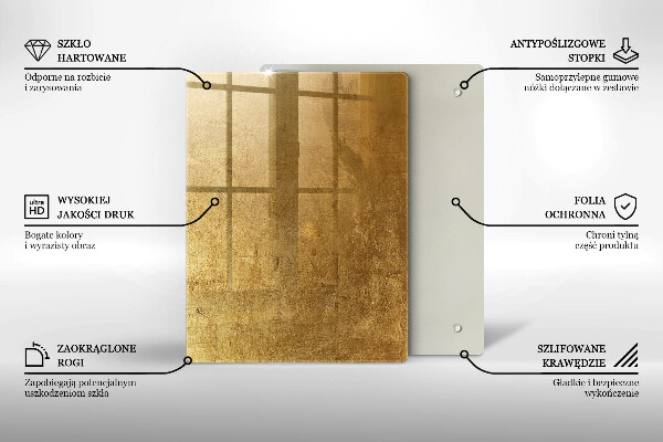 Protège plaque de cuisson Fond de texture or