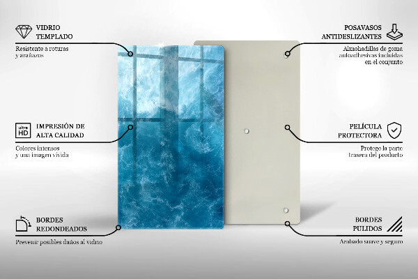 Protège plaque de cuisson L'eau bleue