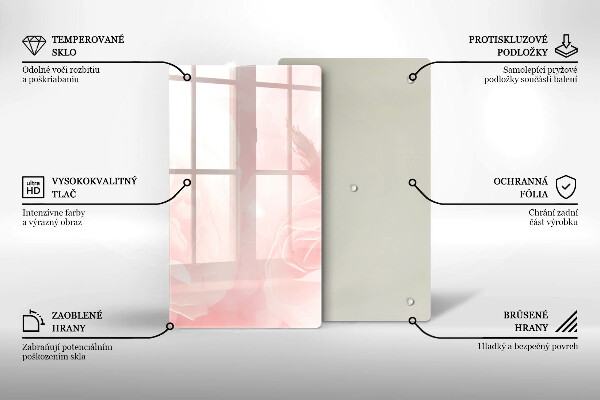 Protège plaque de cuisson Fond de roses pastel