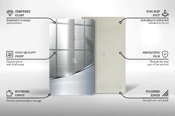 Protège plaque de cuisson Modèle d'abstraction en métal