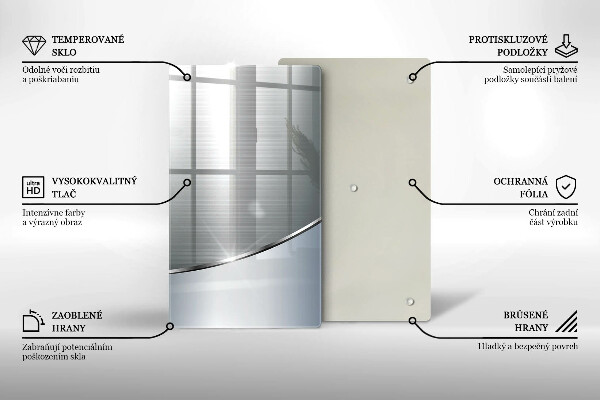 Protège plaque de cuisson Modèle d'abstraction en métal