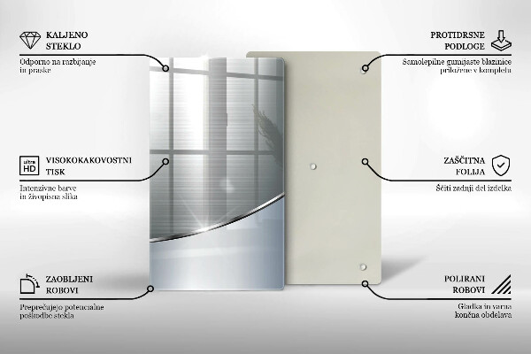 Protège plaque de cuisson Modèle d'abstraction en métal