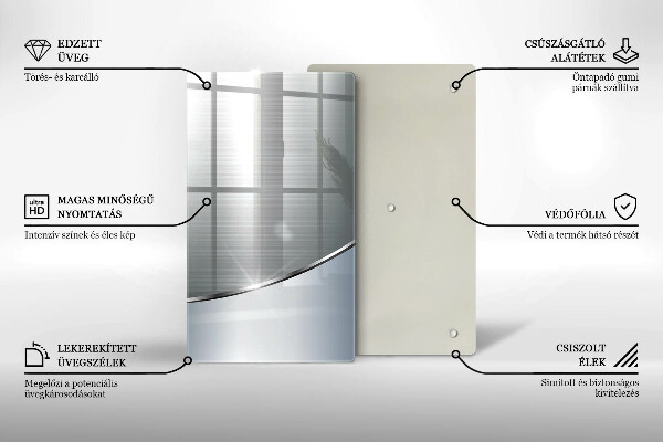 Protège plaque de cuisson Modèle d'abstraction en métal