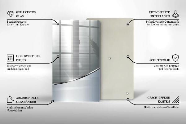 Protège plaque de cuisson Modèle d'abstraction en métal