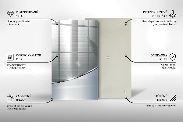 Protège plaque de cuisson Modèle d'abstraction en métal