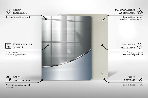 Protège plaque de cuisson Modèle d'abstraction en métal