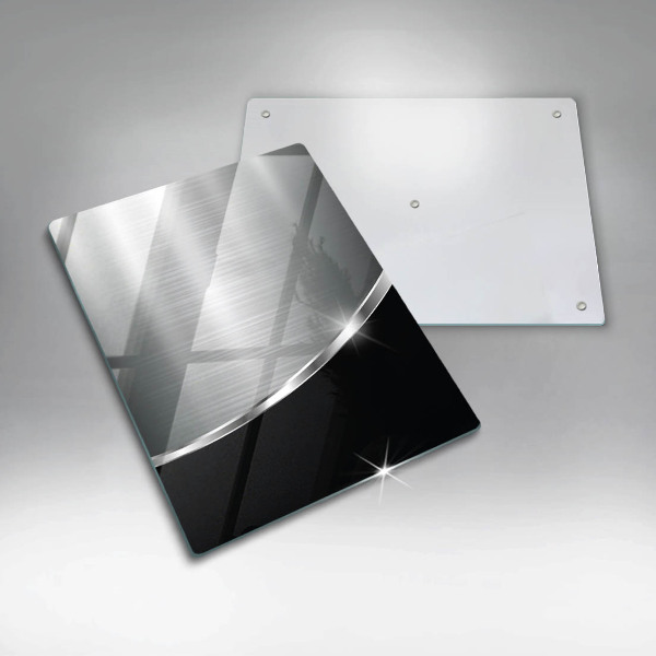 Protège plaque de cuisson Abstraction avec du métal