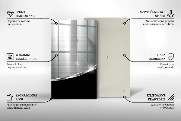 Protège plaque de cuisson Abstraction avec du métal