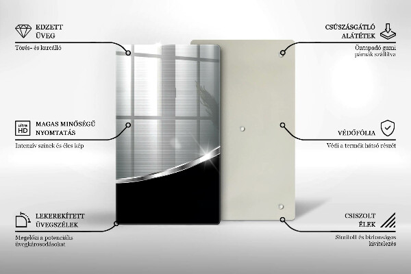 Protège plaque de cuisson Abstraction avec du métal